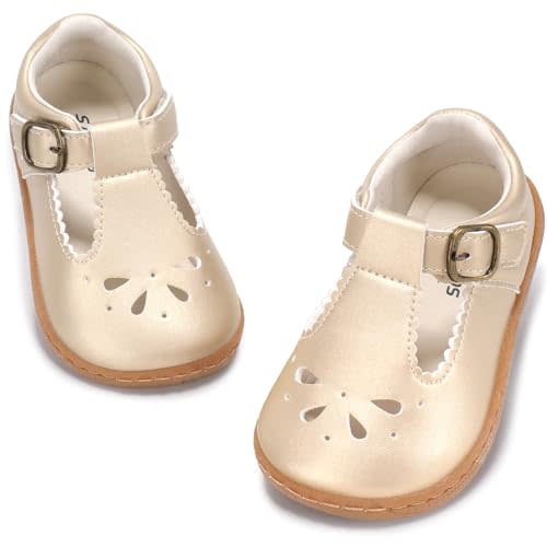 Toddler Girl Mary Jane Dress Shoes Wide Ballet Flats for Girls Party School Shoe