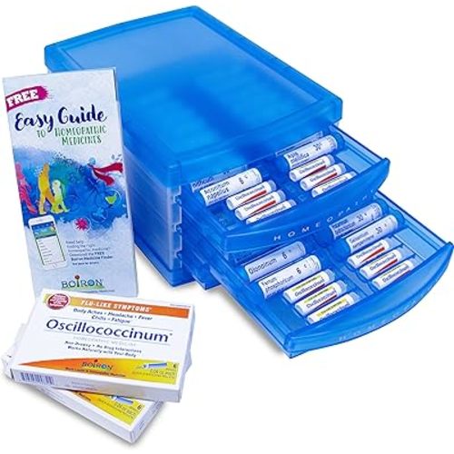 Boiron HomeoFamily Kit Single Homeopathic Remedy Storage for 32 Multi Dose/12 Unit Dose Oscillococcinum
