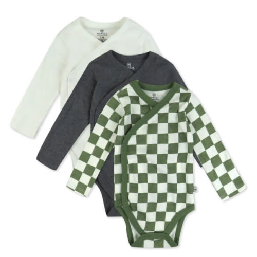 3-Pack Organic Cotton Long Sleeve Side-Snap Bodysuits | Honest Baby Clothing