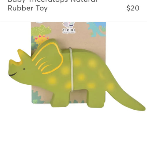 Baby Parasaurolophus Natural Rubber Toy