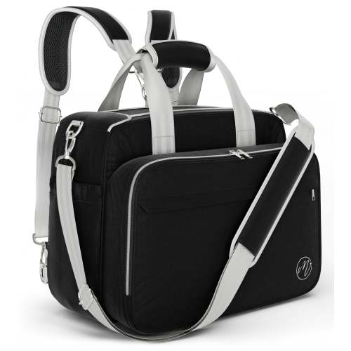 Black 4-in-1 Convertible Diaper Bag | Mellories