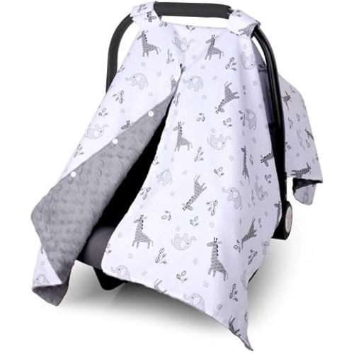 Car Seat Cover with Peekaboo Opening for Baby Boys Girls