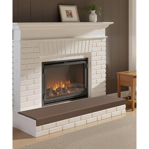 Fireplace Baby Proofing, 80'' Soft Seat Hearth Cushion for Baby Proof, Memory Foam Brick Fire Place Bumper Protector Pad for Babies Child Children Toddlers (Brown)