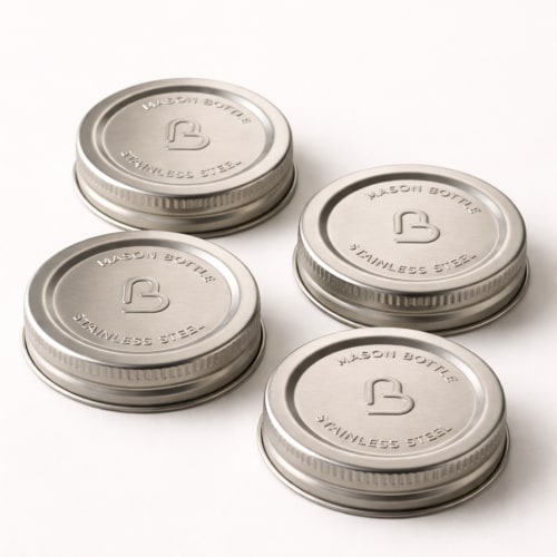 Stainless Steel Storage Lids, 4 Pack – Mason Bottle