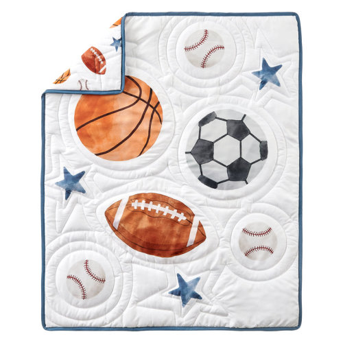 Sweet Jojo Designs Watercolor Sports Theme 4 Piece Crib Bedding Set by Sweet Jojo Designs | Wayfair