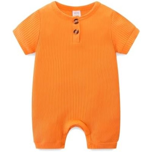 Baby Onesie Boy Girl Short Sleeves Pants Footless Solid Going Home Summer Clothes