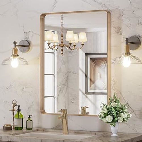 22"X30" Gold Mirror
