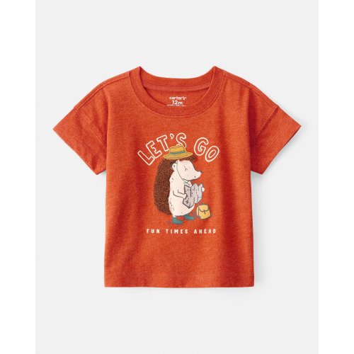 9M Baby Boy Hedgehog Short-Sleeve Graphic Tee - Orange - Carter's | Carter's