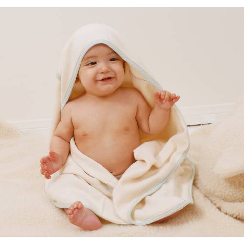 Organic Cotton Fleece Hooded Towel I Baby Bathing I Baby Swaddling I Pure Natural Baby