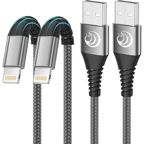 iPhone Charger [Apple MFi Certified] 2Pack 10FT Long Lightning Cable Fast Charging Nylon Braided iPhone Charger Cord USB Cable Compatible with iPhone 14 13 12 11 Pro Max XR XS X 8 7 6 Plus SE iPad