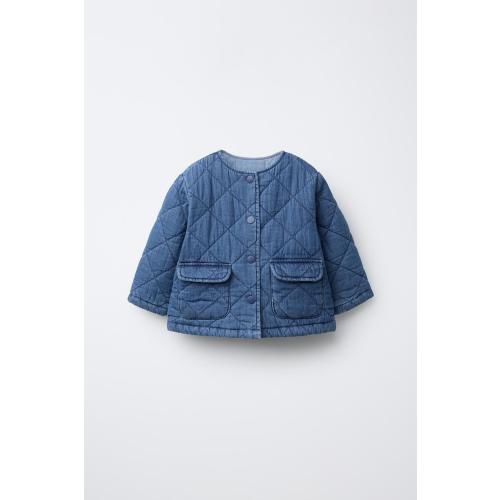 PADDED DENIM JACKET - Blue | ZARA United States