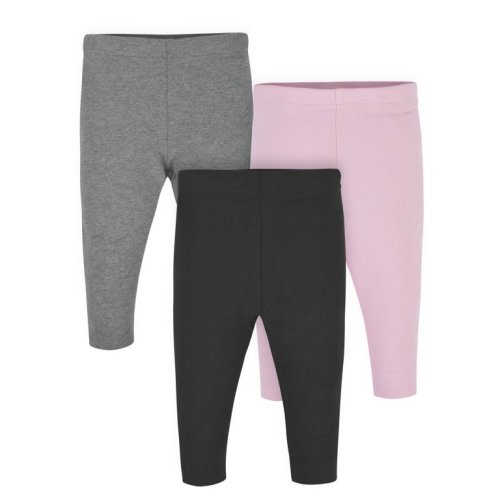 Gerber Baby & Toddler Girls Premium Leggings, 3-Pack, (Newborn - 5T)