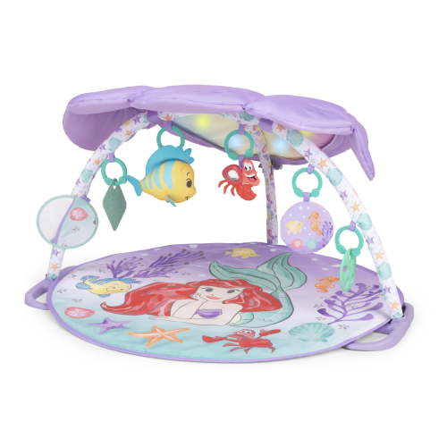 Free Shipping! Bright Starts Disney Baby The Little Mermaid Activity Gym Tummy Time Pillow with Lights and Music for Newborns