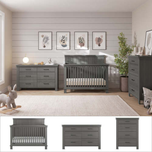Denman 3-Piece Nursery Set with Crib, Dresser and Chest