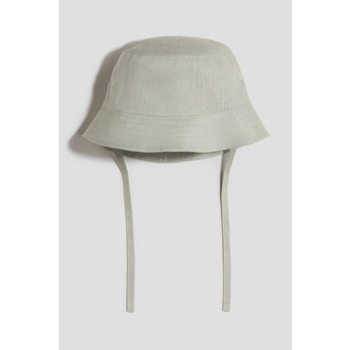 Linen Bucket Hat, 0-3 M