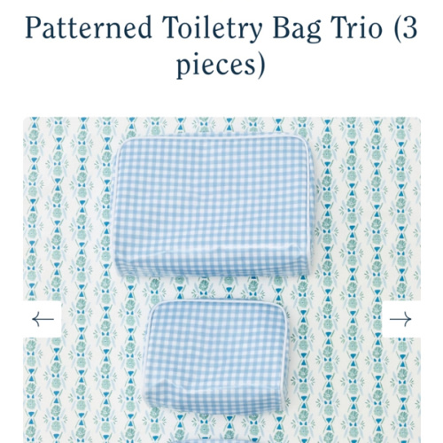Patterned Toiletry Bag Trio (3 pieces)
