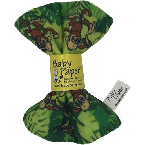 Original Baby Paper - Crinkle Teether and Sensory Toy for Babies and Infants | Jungle Print | Non-Toxic, Washable | Great for Baby Showers