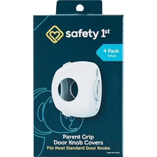 Safety 1st Parent Grip Door Knob Covers, White, One Size,4 Count (Pack of 1) (HS3260600), Packaging may vary