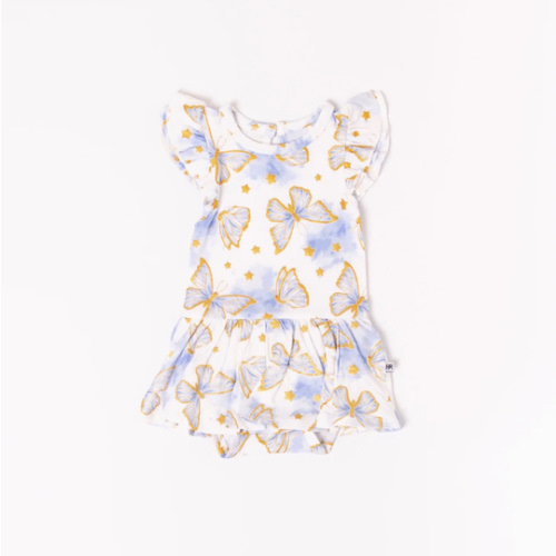 Wish Upon A Wing Cap Sleeve Ruffle Dress