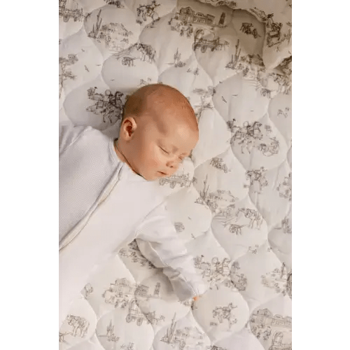 Western Toile Quilted Playmat - Organic Cotton Baby Playmat – The Gilded Bird US