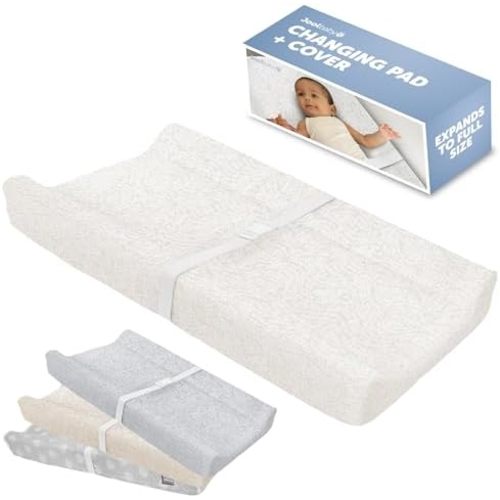 Jool Baby Soft Changing Pad + Washable Cover - (Wave Pattern, Off-White)