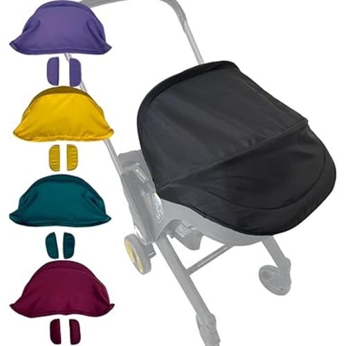 Stroller Replacement Accessories Canopy, Waterproof Sun Shade Compatible with Doona Car Seat & Strollers (Black)
