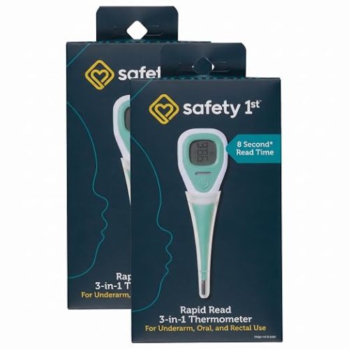 Safety 1st Rapid Read 3-in-1 Thermometer,Aqua,Size,(Pack of 2)