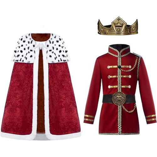 Spooktacular Creations Prince Costume for Boys, Regal Prince Outfit, King Costume for Kids Halloween Dress up Themed parties