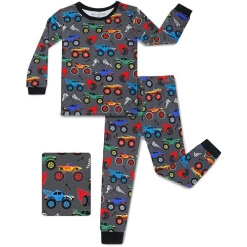 Bamboo Viscose Toddler Pajamas Boys Girls Baby 12M-8Y Pjs Sets Kids Snug fit 2pcs Long-Sleeve Sleepwear