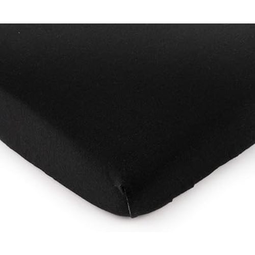 SheetWorld Baby Fitted Changing Pad Cover Sheet 16 x 33 inches, 100% Cotton Jersey Hypoallergenic Sheet, Unisex Boy Girl, Solid Black, Made in USA