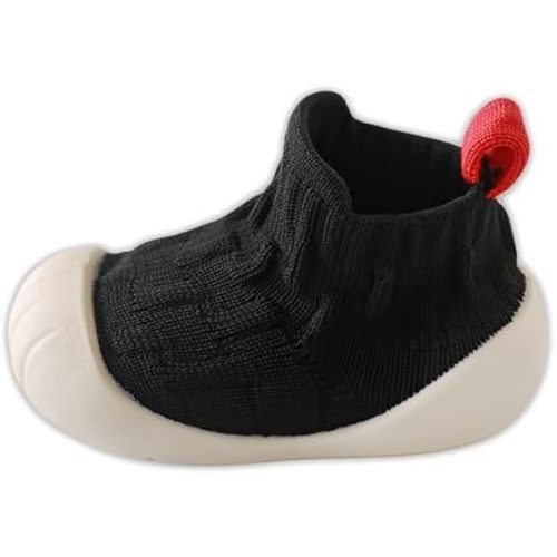Exegawe Baby First Walking Shoes - Toddler Non-Slip Slippers, Baby Sock Shoes Sneakers, Anti-Collision Toe for 6-24 Months