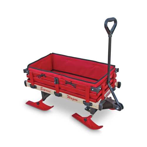 Millside Industries All-Season Foam Padded Seat Cushion & Side Pads For Convertible Wagon Sleigh/Sled, Red