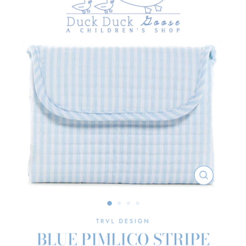 Blue Pimlico Stripe Quilted Changing Mat