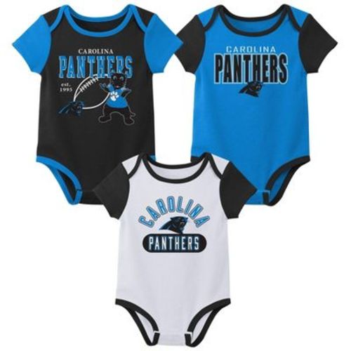 NFL Carolina Panthers Boys' White 3pk Bodysuit