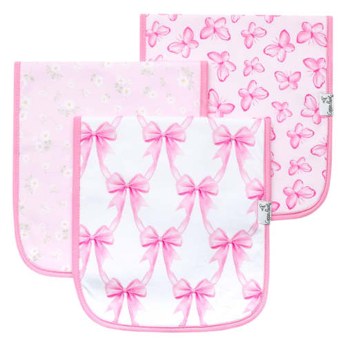 3 Pack Premium Burp Cloths - Bow My Gosh