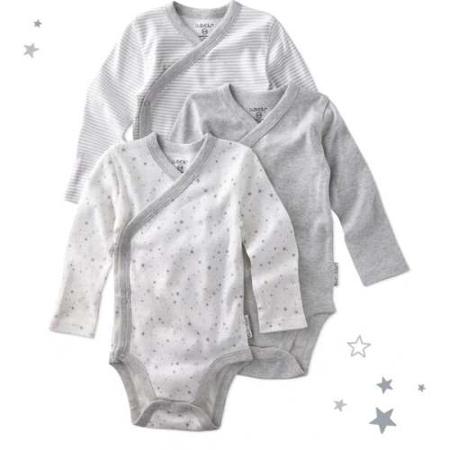 STERLING 3-Pack Side Snap Bodysuit, Gray Twinkle - butterblu | Maisonette