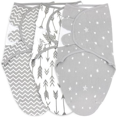 Bublo Baby Swaddles for Newborns – 3-Pack Infant Swaddles 3-6 Months – Adjustable Swaddle Sleep Sack – Soft Organic Cotton Baby Wrap for Safe & Cozy Sleep (Galaxy)