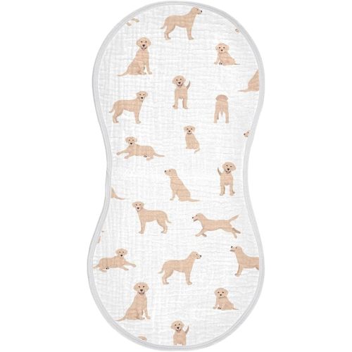 vvfelixl Muslin Burp Cloths Labrador Retriever Dog Baby Washcloths for Baby Girl Boys 2 Pack
