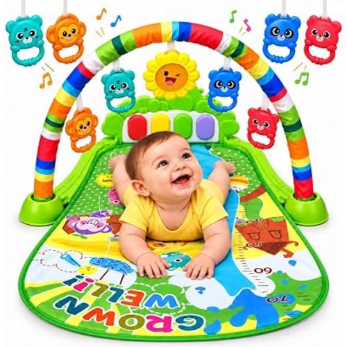 Piano Gym Baby Play Mat, Tummy Time Activity Center Toy Gifts 0-24M
