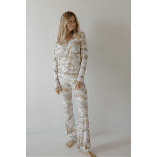 Women's Long Sleeve Bamboo Pajama | Camo 2.0