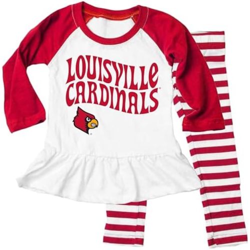 Wes and Willy NCAA Infant Girls Ruffle Raglan Set,