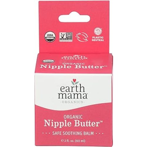 Earth Mama Organic Nipple Butter for Breastfeeding and Dry Skin, 2-Fluid Ounce