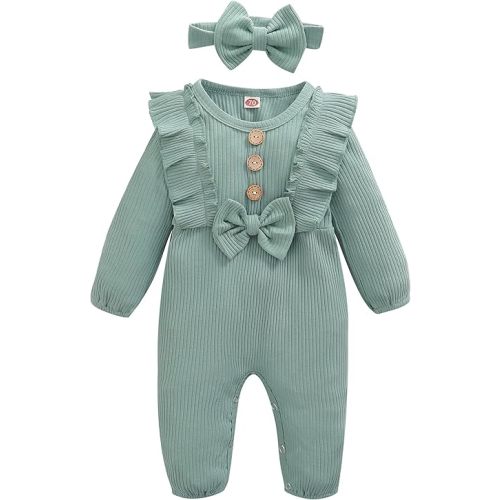 Mioglrie Newborn Baby Girl Clothes One Piece Jumpsuits Clothes Short Sleeve Rompers Summer Clothes for Baby