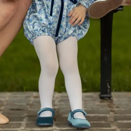 Jefferies Smooth Microfiber Tights in White, 2 Pair Pack 0/6 or 6/18