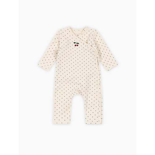 Basic Newborn Onesie Romper in Blue Dot