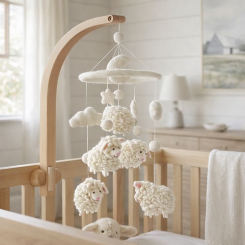 American Farm Company Sheep Felt Baby Mobile - Sheep Felt Baby Mobile