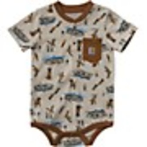 Carhartt Infant Boy Short Sleeve Henley Dog Print Bodysuit at Tractor Supply Co