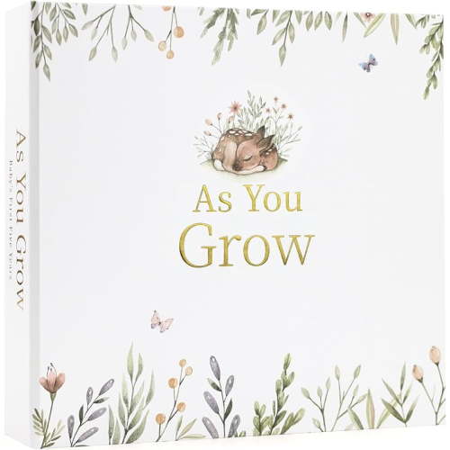 Keepsake Baby Memory Book - First 5 Year Journal - Gender Neutral Gift - Scrapbook or Photo Album for New Parents - Records Every Milestone from Birth to Age 5