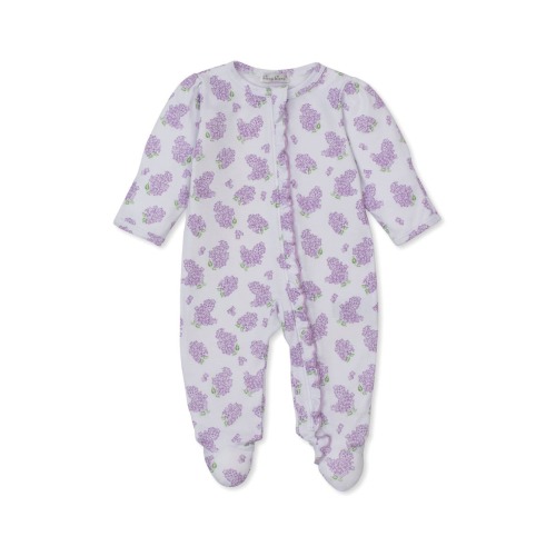 Floral Ruffle Edge Pima Cotton Footie