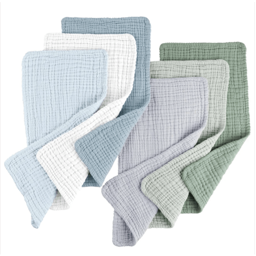 Muslin Baby Burp Cloths Sets 6 Pack – KONSSY